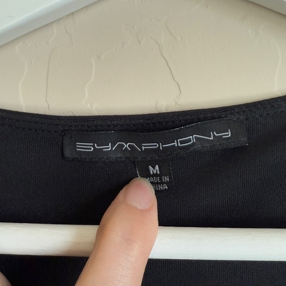 Symphony Women’s Beaded Fringe Sleeveless Cocktail Formal Mini Dress Black M - Picture 5 of 9